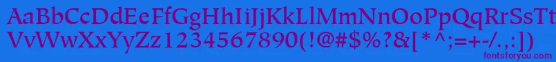 GlossaryMediumSsiMedium Font – Purple Fonts on Blue Background