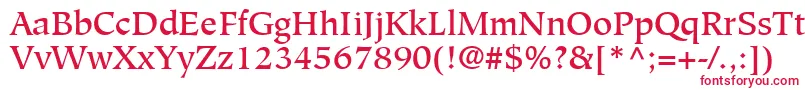 GlossaryMediumSsiMedium Font – Red Fonts on White Background