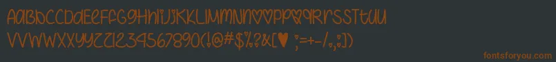 IHeartYouAlwaysTtf Font – Brown Fonts on Black Background