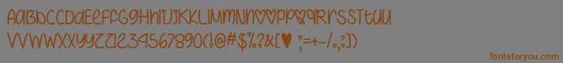 Más sobre la fuente IHeartYouAlwaysTtf fuente IHeartYouAlwaysTtf – Fuentes Marrones Sobre Fondo Gris