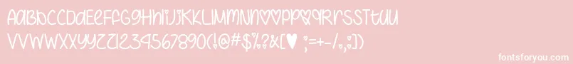 IHeartYouAlwaysTtf Font – White Fonts on Pink Background