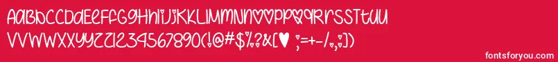 IHeartYouAlwaysTtf Font – White Fonts on Red Background