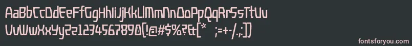 Шрифт Kompressor – розовые шрифты на чёрном фоне