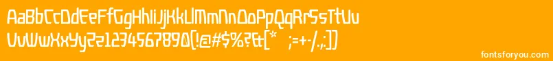 Kompressor Font – White Fonts on Orange Background