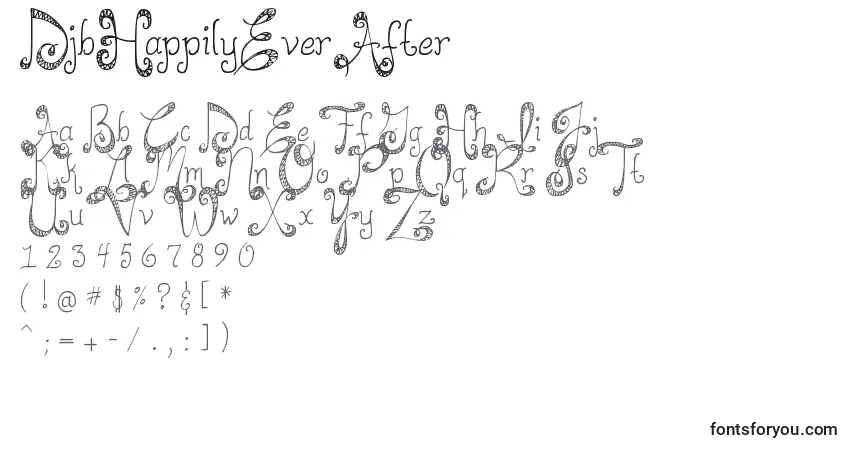 DjbHappilyEverAfter Font – alphabet, numbers, special characters