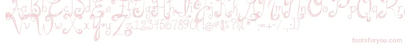 DjbHappilyEverAfter Font – Pink Fonts on White Background