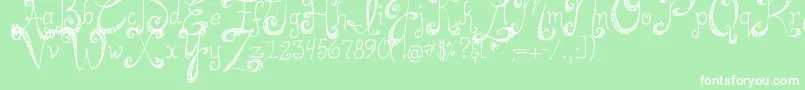 DjbHappilyEverAfter Font – White Fonts on Green Background