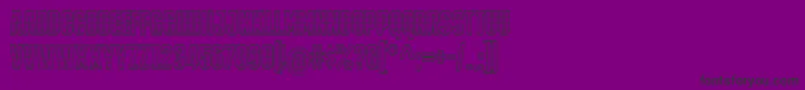 IronManOfWar001aNcv-Schriftart – Schwarze Schriften auf violettem Hintergrund
