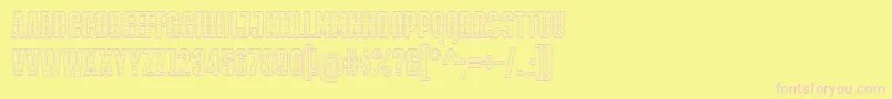 IronManOfWar001aNcv Font – Pink Fonts on Yellow Background