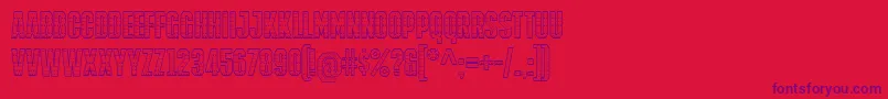 IronManOfWar001aNcv Font – Purple Fonts on Red Background