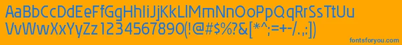 AffluentrgRegular Font – Blue Fonts on Orange Background