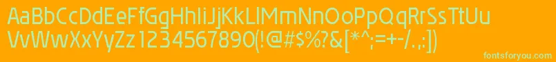 AffluentrgRegular Font – Green Fonts on Orange Background