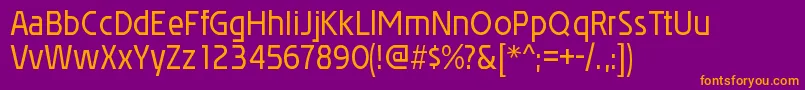 AffluentrgRegular Font – Orange Fonts on Purple Background