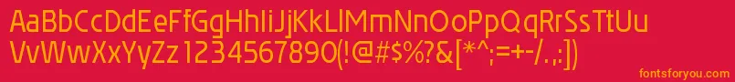 AffluentrgRegular-Schriftart – Orangefarbene Schriften auf rotem Hintergrund