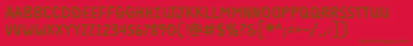 MilkmustachebbBold Font – Brown Fonts on Red Background