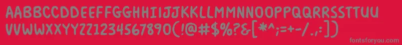 MilkmustachebbBold Font – Gray Fonts on Red Background