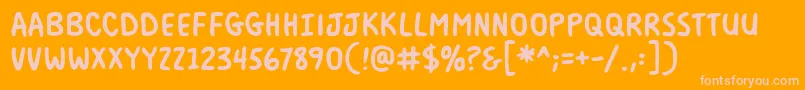 MilkmustachebbBold Font – Pink Fonts on Orange Background