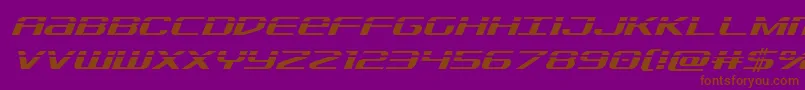 Sdflaserital Font – Brown Fonts on Purple Background