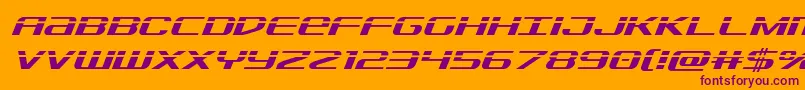 Sdflaserital Font – Purple Fonts on Orange Background