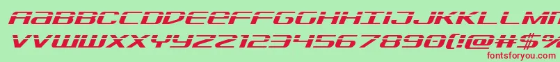 Sdflaserital Font – Red Fonts on Green Background