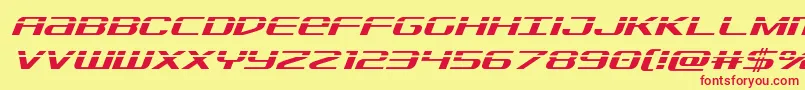 Sdflaserital Font – Red Fonts on Yellow Background