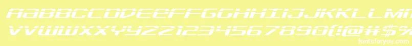 Sdflaserital Font – White Fonts on Yellow Background