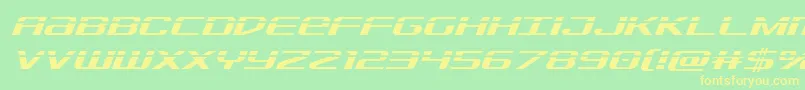 Sdflaserital Font – Yellow Fonts on Green Background