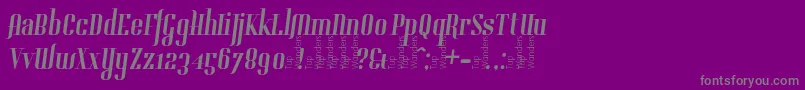 Gladifilthefte Font – Gray Fonts on Purple Background