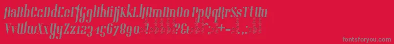 Gladifilthefte Font – Gray Fonts on Red Background