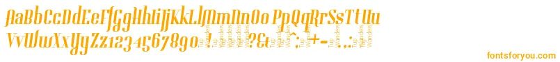 Gladifilthefte Font – Orange Fonts on White Background