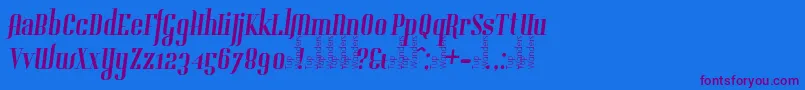 Gladifilthefte Font – Purple Fonts on Blue Background