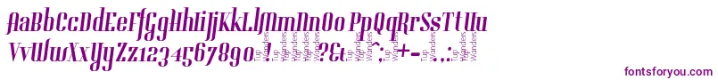 Gladifilthefte Font – Purple Fonts on White Background