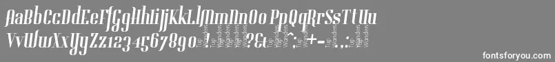 フォントGladifilthefte – 灰色の背景に白い文字