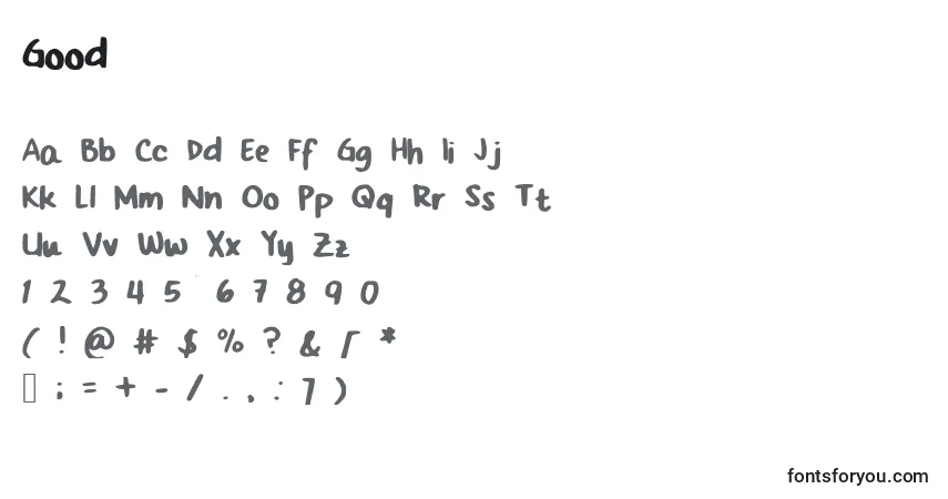 Goodフォント–アルファベット、数字、特殊文字