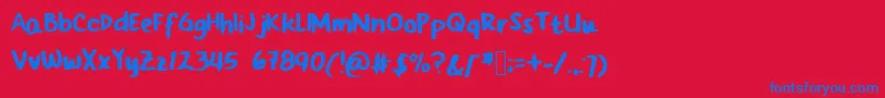 Good Font – Blue Fonts on Red Background