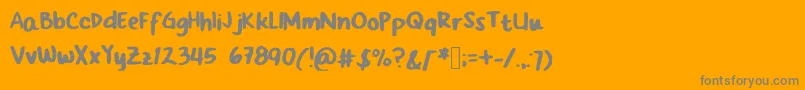 Good Font – Gray Fonts on Orange Background