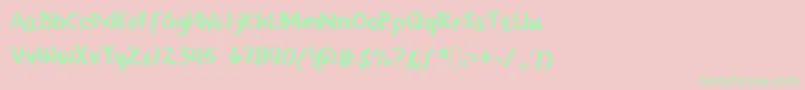 フォントGood – ピンクの背景に緑の文字
