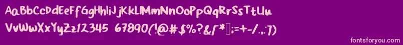 フォントGood – 紫の背景にピンクのフォント