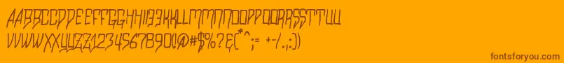 Razalgur Font – Brown Fonts on Orange Background
