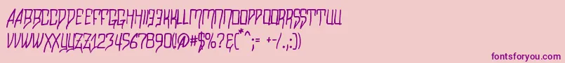 Razalgur-Schriftart – Violette Schriften auf rosa Hintergrund