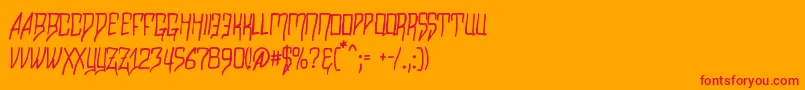 Razalgur-Schriftart – Rote Schriften auf orangefarbenem Hintergrund