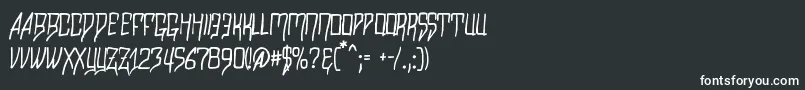 フォントRazalgur – 黒い背景に白い文字