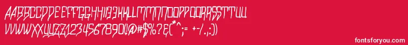 フォントRazalgur – 赤い背景に白い文字
