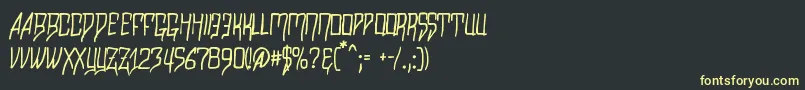 Razalgur Font – Yellow Fonts on Black Background
