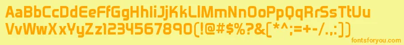 VenactirgBold Font – Orange Fonts on Yellow Background