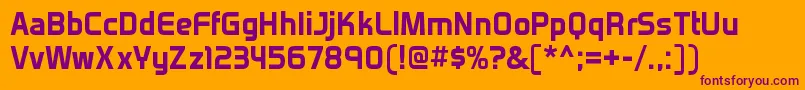 VenactirgBold Font – Purple Fonts on Orange Background