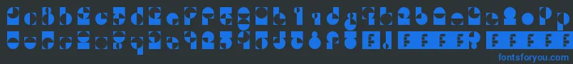 50fifty Font – Blue Fonts on Black Background