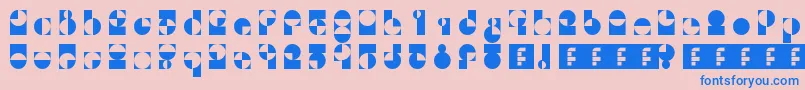 50fifty Font – Blue Fonts on Pink Background