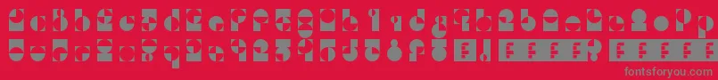 50fifty Font – Gray Fonts on Red Background