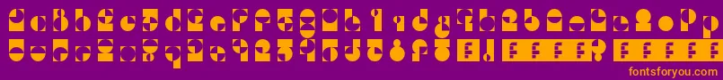 50fifty Font – Orange Fonts on Purple Background